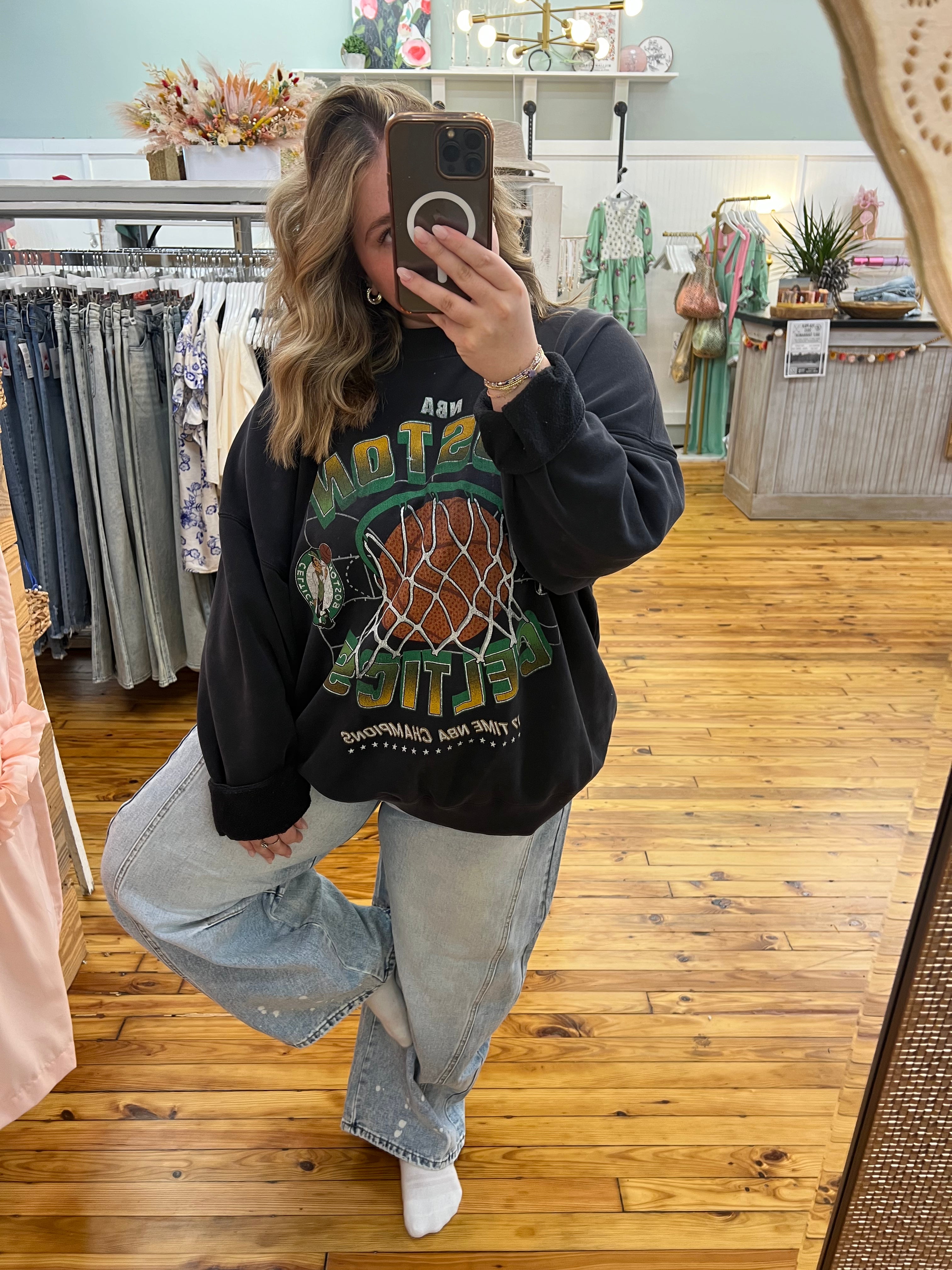 Utah Mid Rise Barrel Denim Jeans (S-XL)