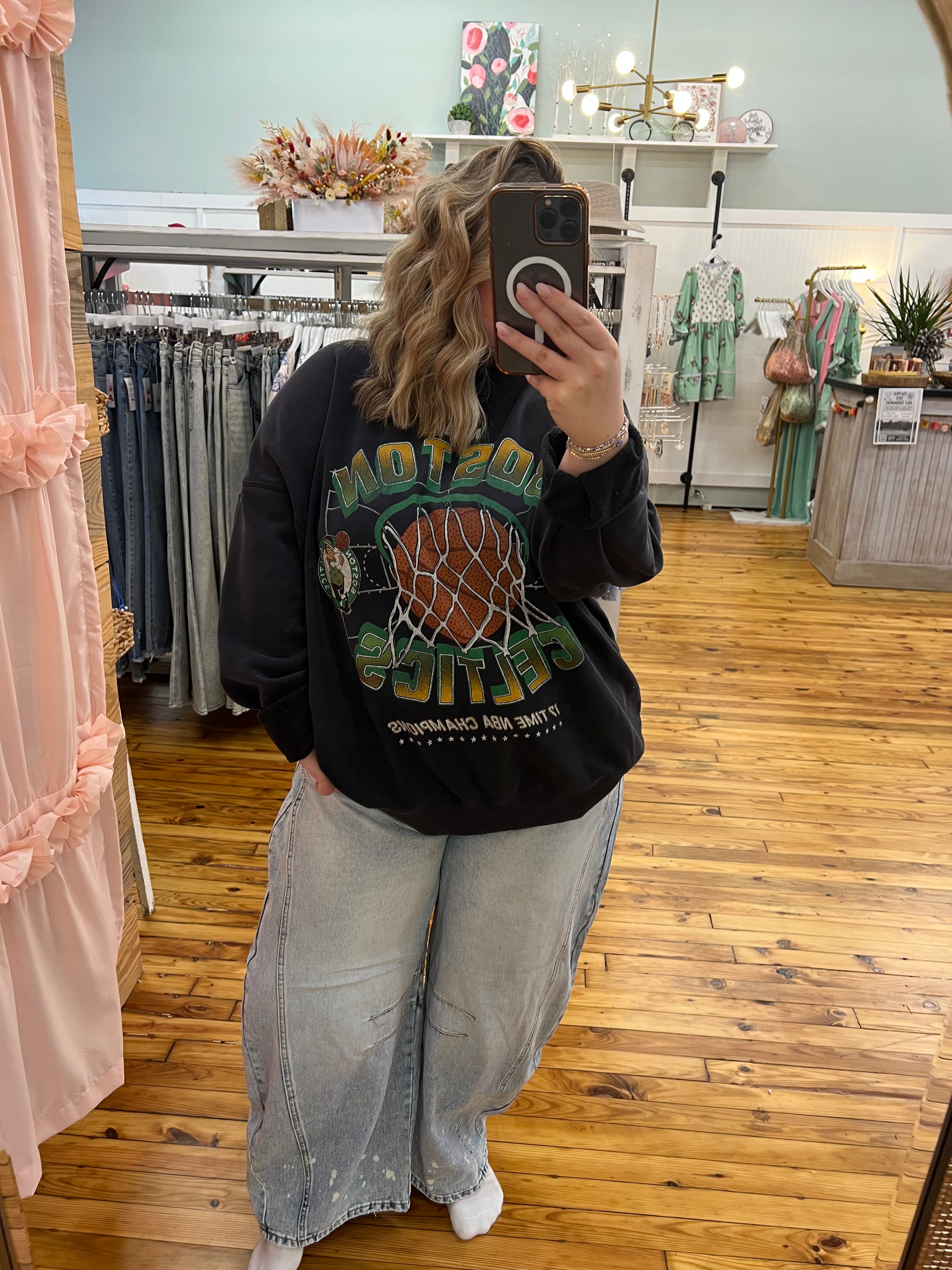 Utah Mid Rise Barrel Denim Jeans (S-XL)