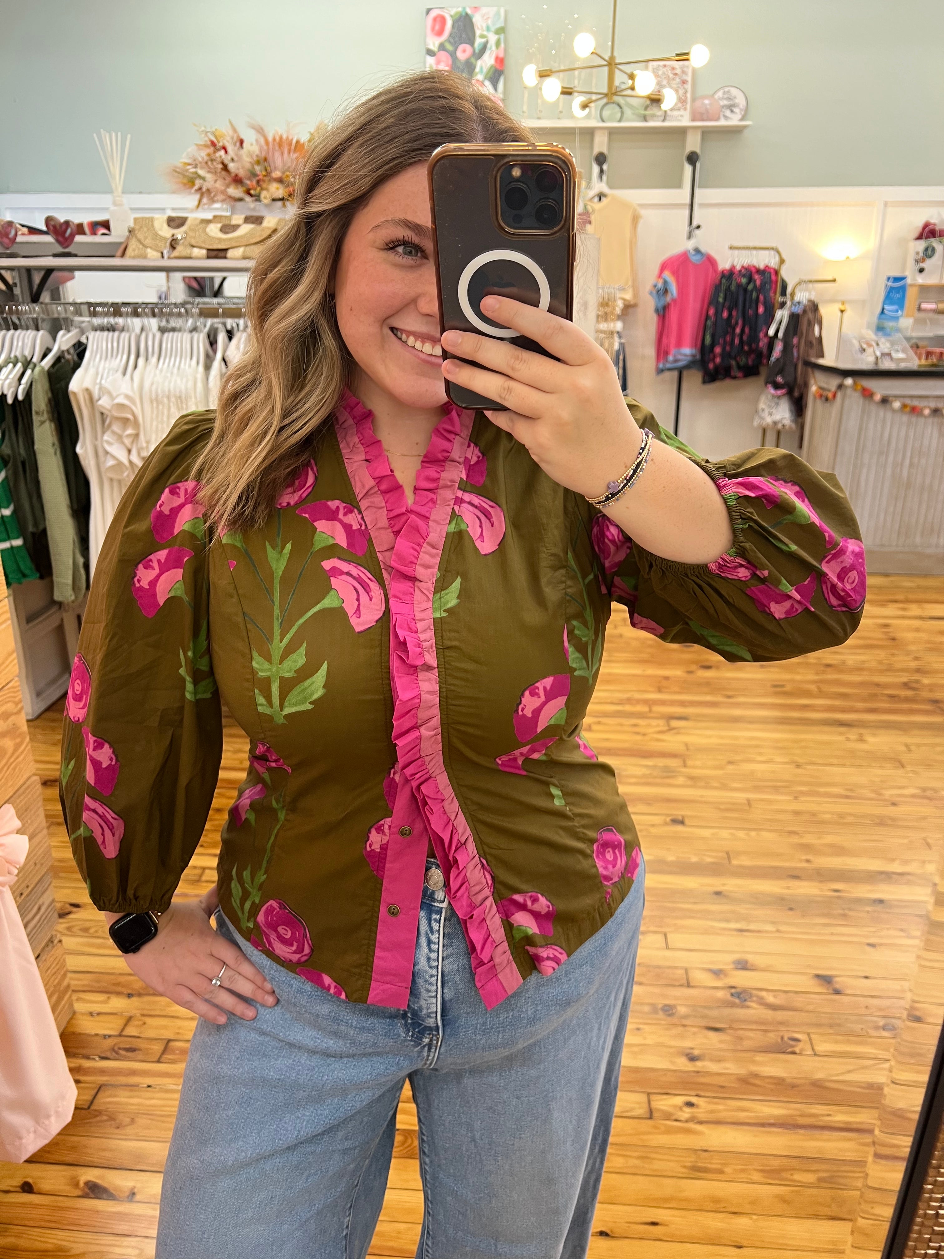 The Avery Blouse (S-2X)(3 Color Options)