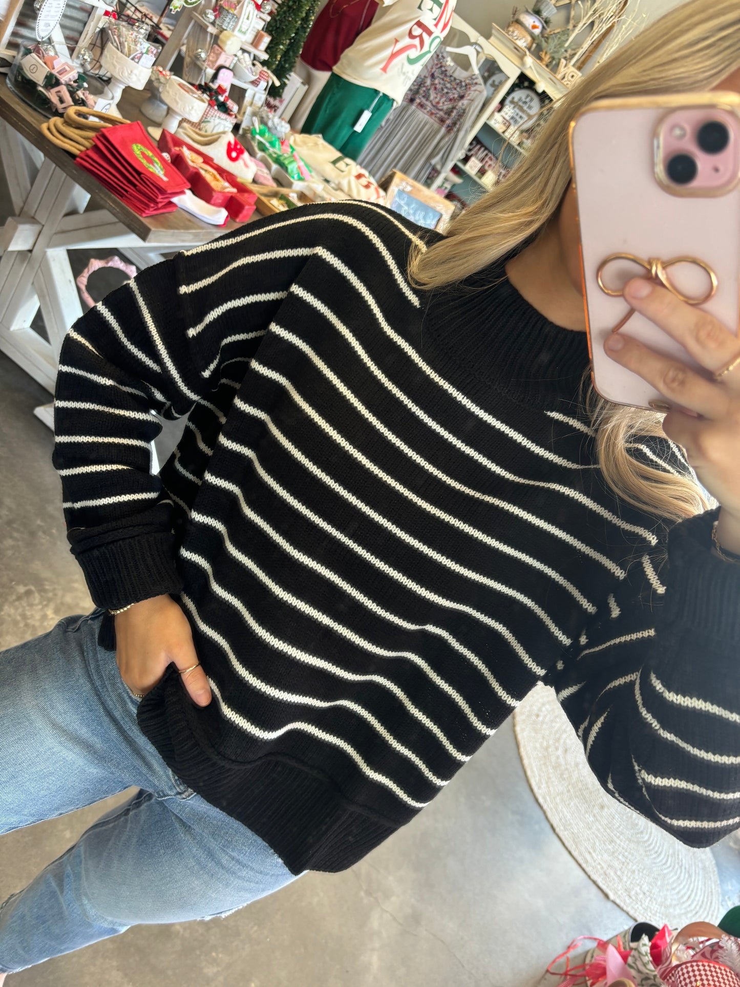 Stripe Knit Sweater (S-L)