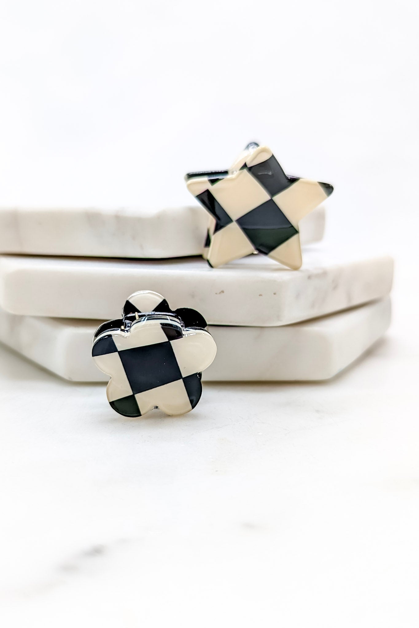 Checkered Mini Claw Clips