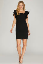 SALE! Gorgeous Ruffle Sleeve Dress (S-L) (2 Colors)