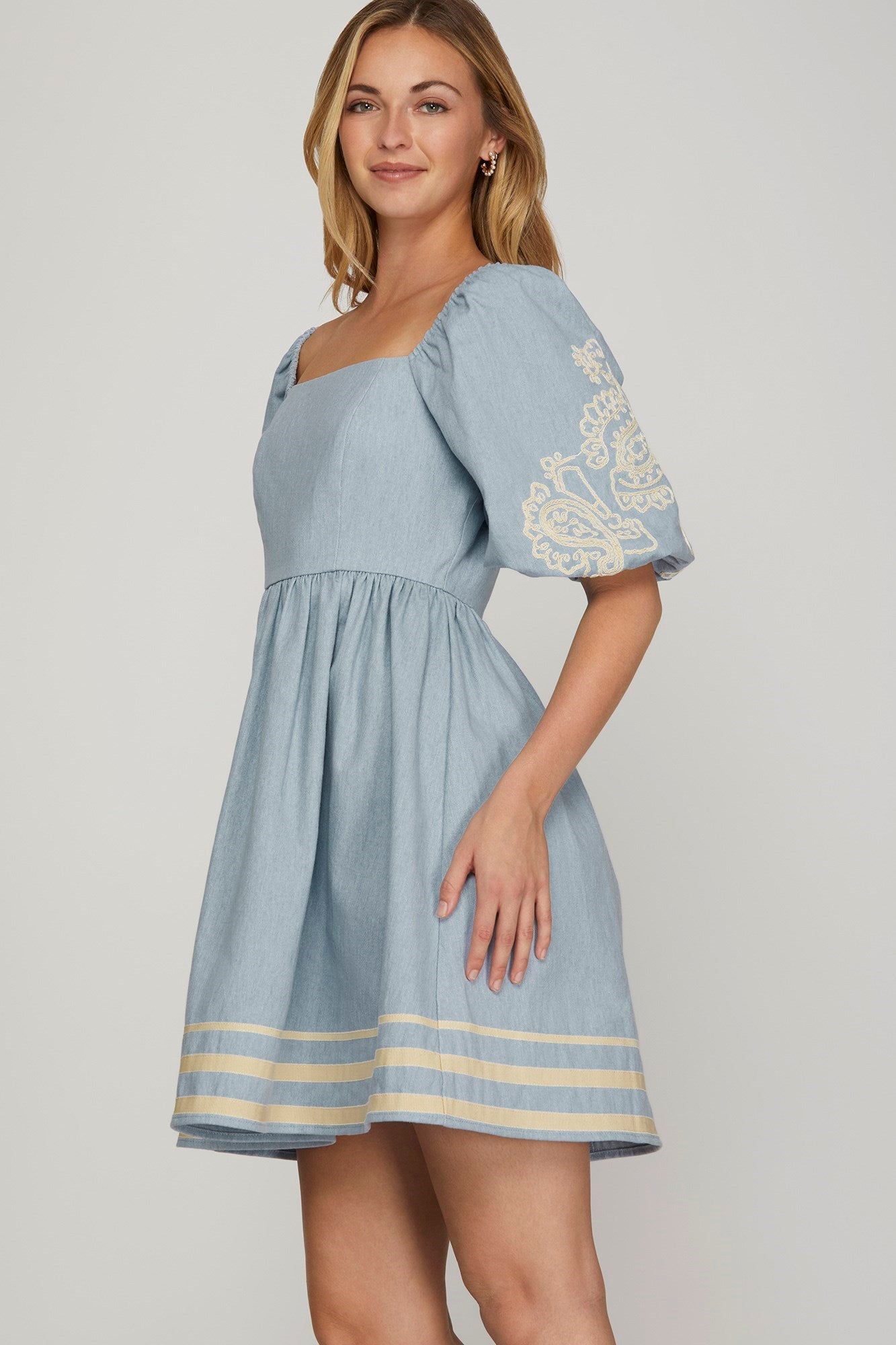 The Elaina Embroidered Dress (S-L)