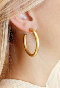 Jeanette Satin Gold Earrings