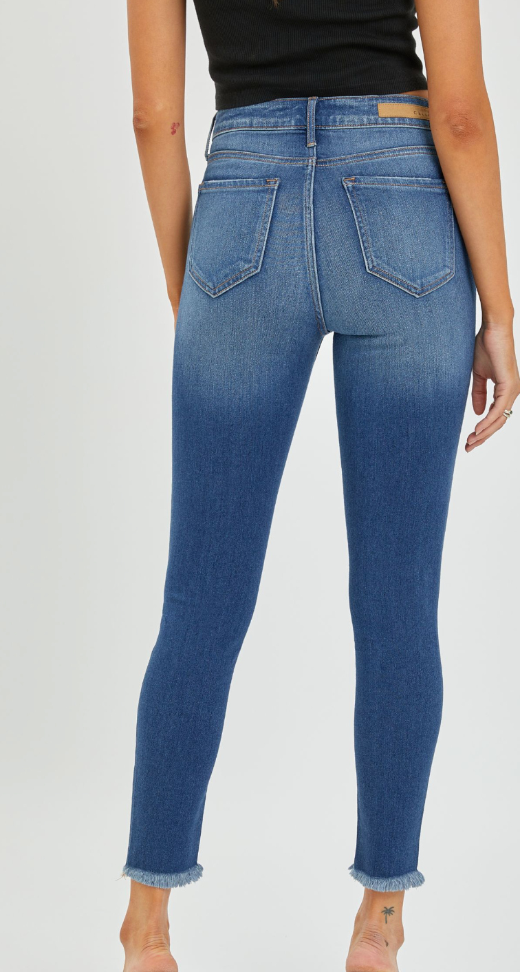 Cello Mid Rise Fray Skinnies (Sizes 1-13)