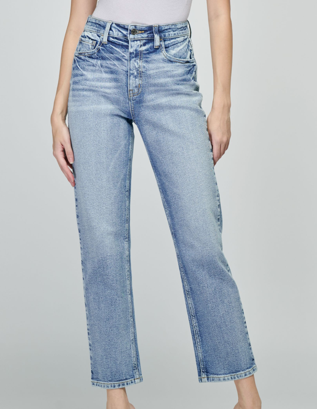 Cello High Rise Straight Jeans (1-13)