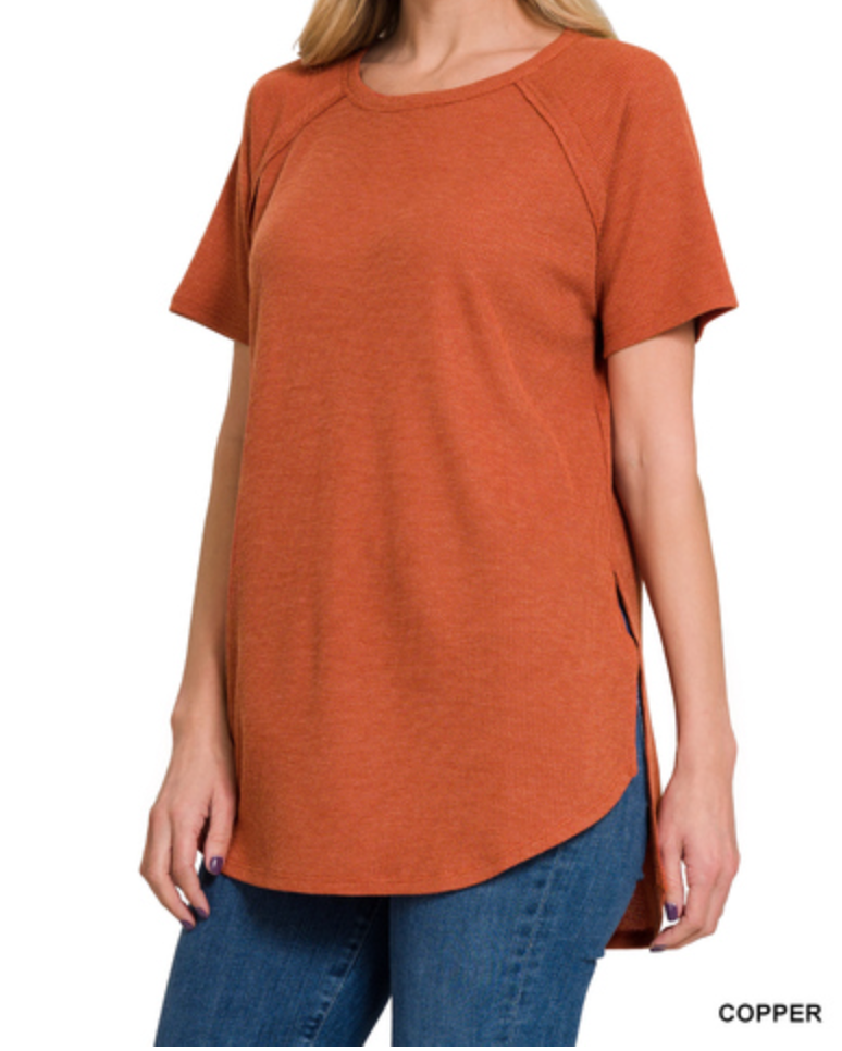 Basic Waffle Weave Top (S-XL)