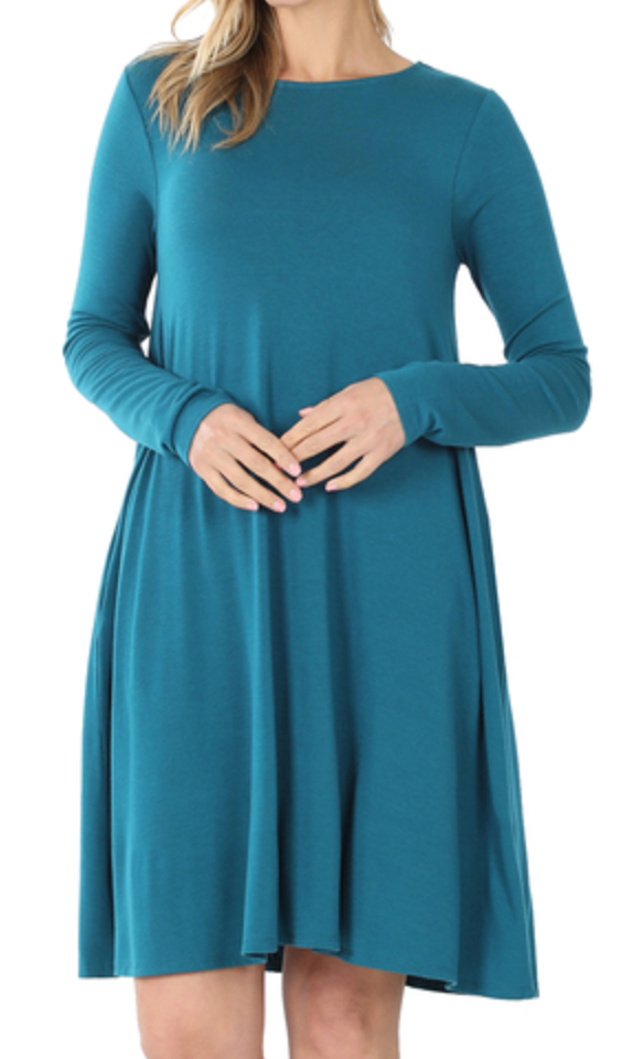 The Anna Basic Dress (S-3X)(5 Colors)