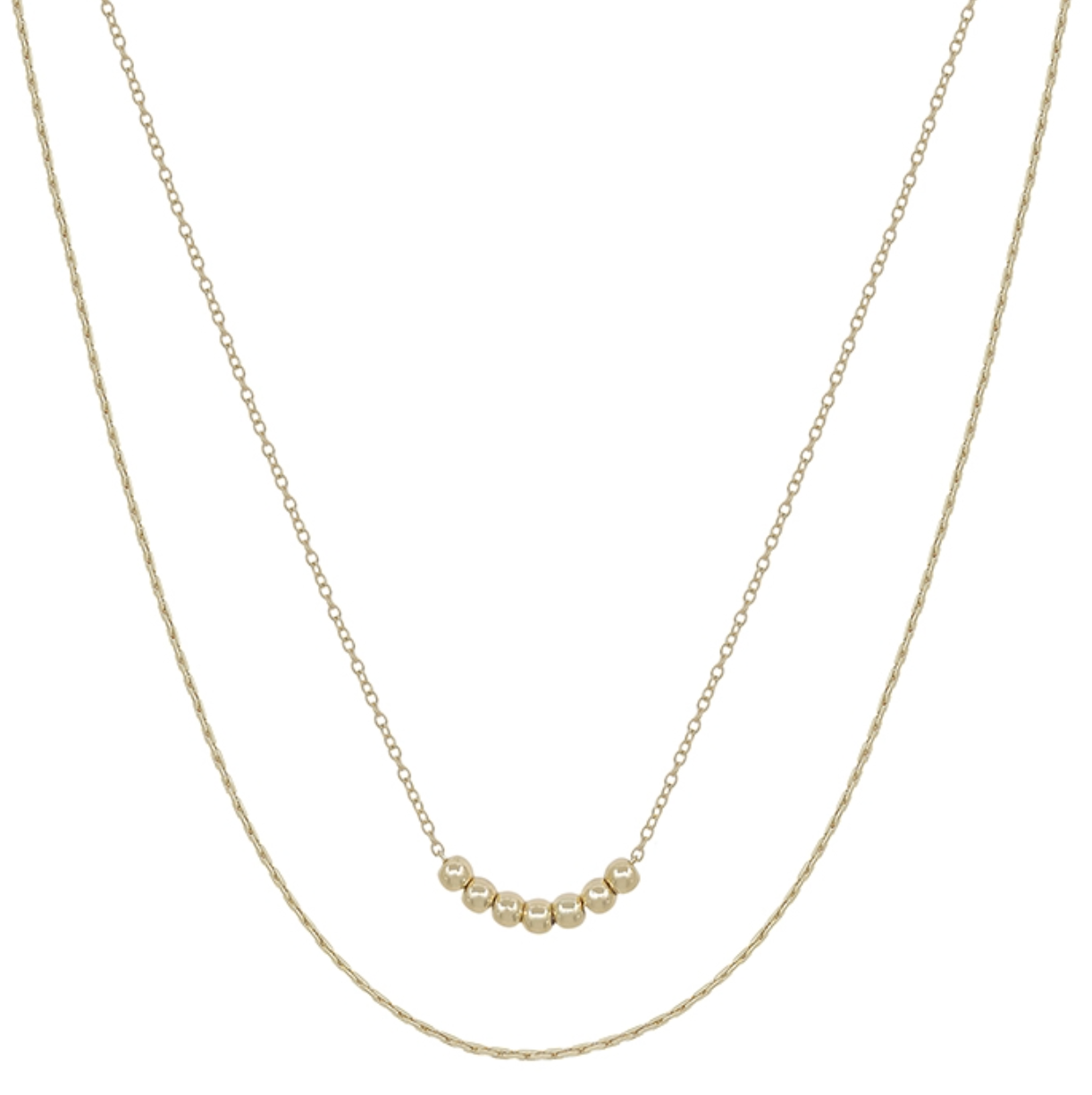 Gold Dainty Layered Chain Necklace
