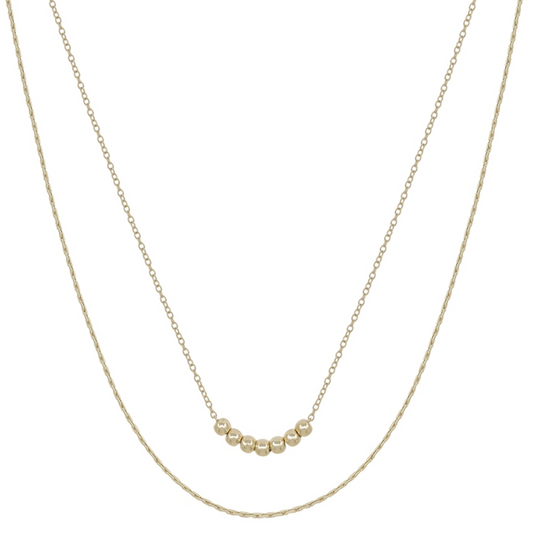 Gold Dainty Layered Chain Necklace