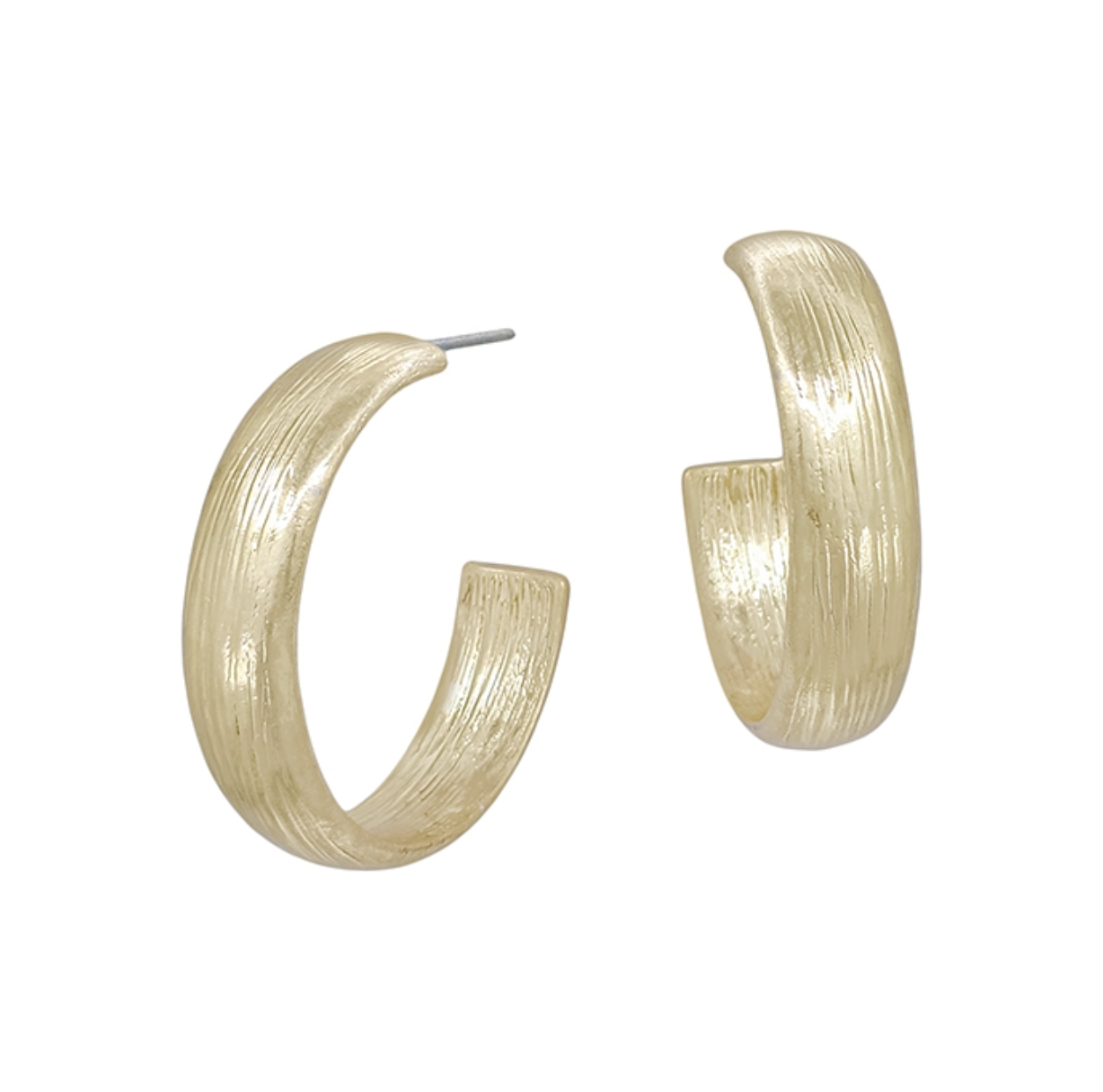 Textured Worn Earrings (Gold or Silver)
