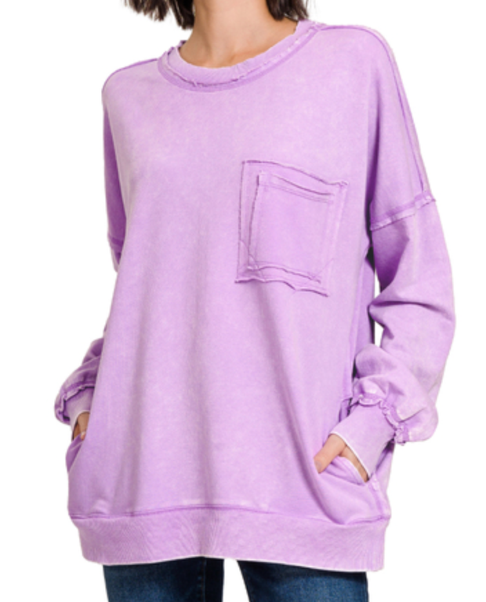 The Kimmie Sweatshirt w/ Chest Pocket (5 colors)(S-XL)