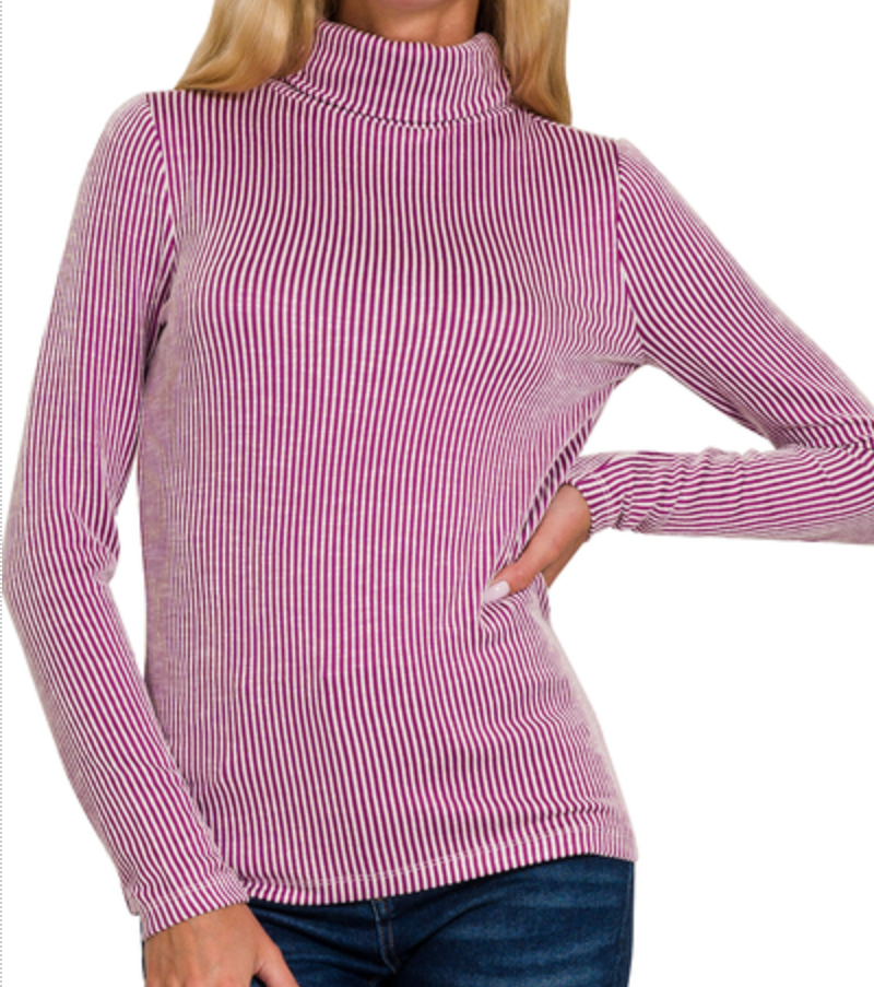 The Tina Ribbed Turtle Neck Top (S-L)(2 Colors)