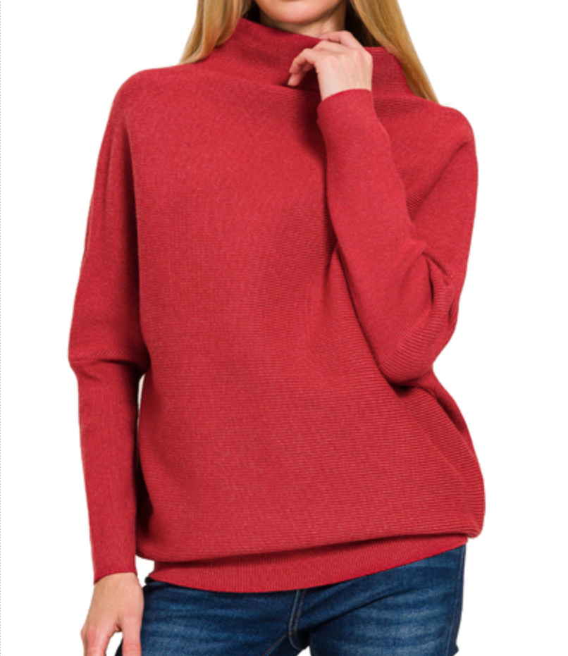 The Laura Loo Mock Neck Sweater (S-L) (2 Colors)