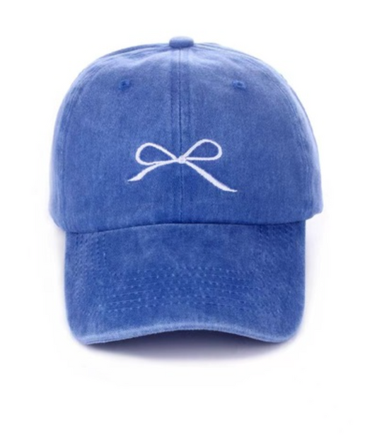 Bow Embroidered Ball Cap (2 Colors)