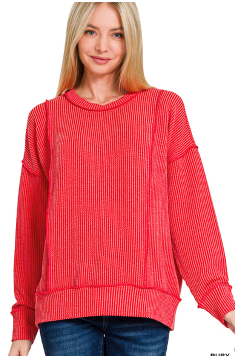 The Fireside Ribbed Pullover (3 Colors)