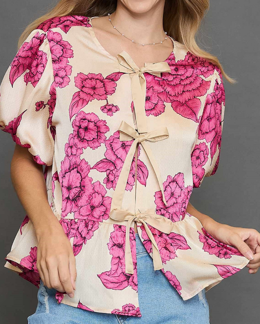 The Ava Grace Bow Top (S-L)