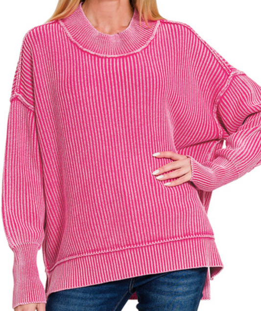 The Cozy Up Corded Pullover Top (S/M OR L/XL)