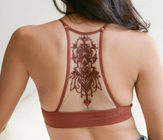 Tattoo Back Mesh Bralette