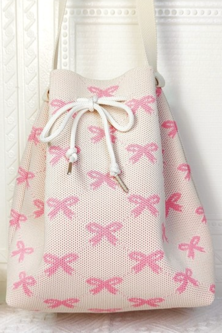 SALE! The Pink Bow Bucket Crossbody Bag