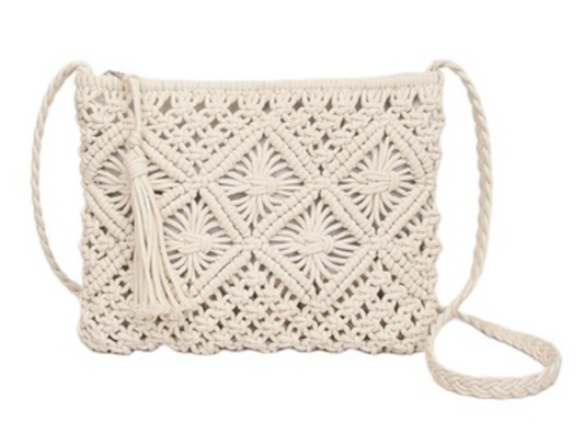 Woven Crochet Shoulder Bag (3 COLORS)