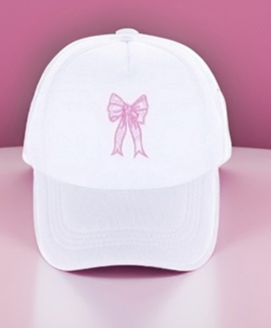 Coquette Ribbon Bow Trucker Hat (3 COLORS)