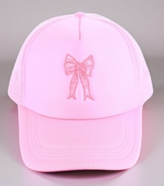 Coquette Ribbon Bow Trucker Hat (3 COLORS)