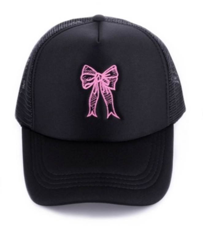 Coquette Ribbon Bow Trucker Hat (3 COLORS)