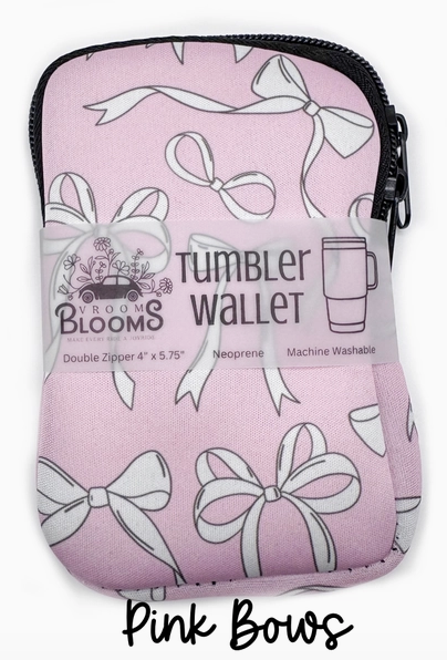 Tumbler Wallet Zipper Pouch (Multiple Patterns)