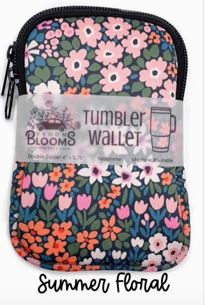 Tumbler Wallet Zipper Pouch (Multiple Patterns)