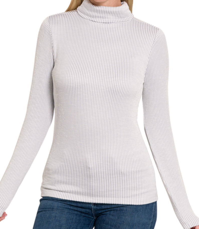 The Tina Ribbed Turtle Neck Top (S-L)(2 Colors)