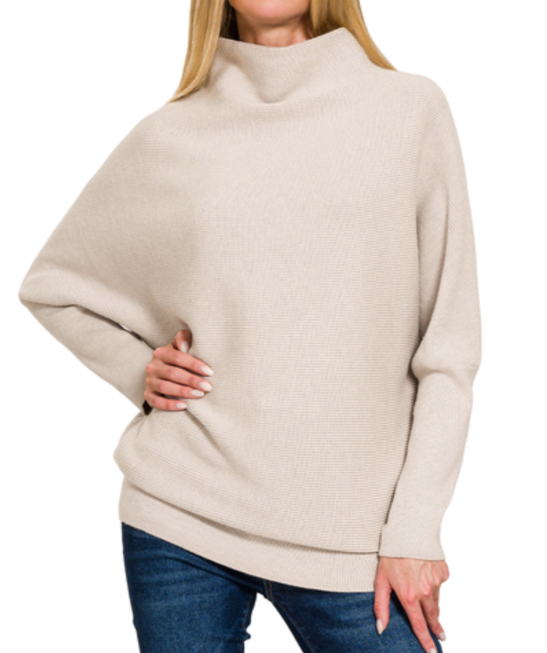 The Laura Loo Mock Neck Sweater (S-L) (2 Colors)