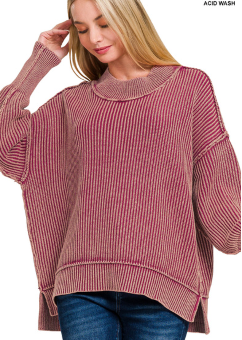 The Cozy Up Corded Pullover Top (2 Colors)