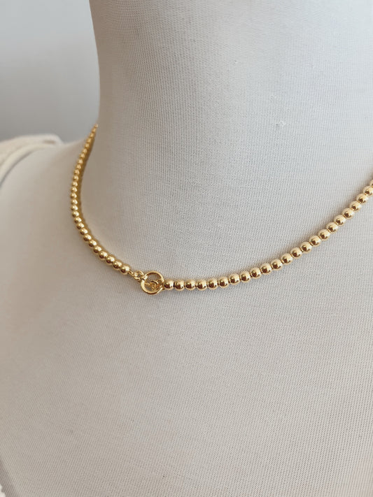 Dainty Gold Beaded Necklace