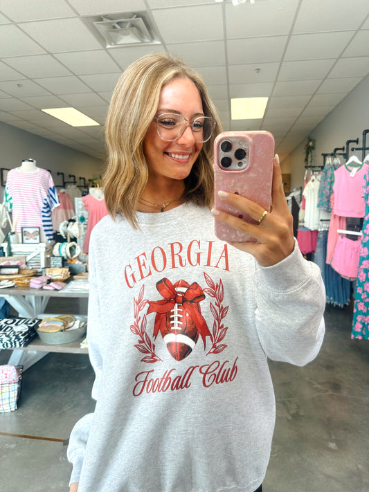 Georgia Football Club Bow Sweatshirt (S-2XL)