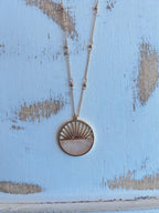 Pink Stone Sunrise Necklace
