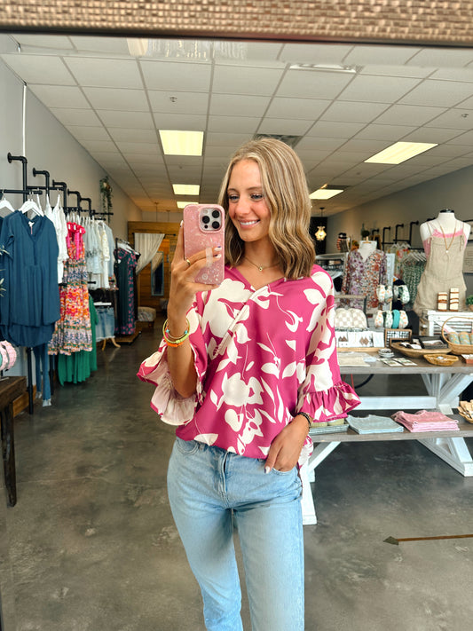 On SALE! The Aubree Top (S-L)(Runs Big)