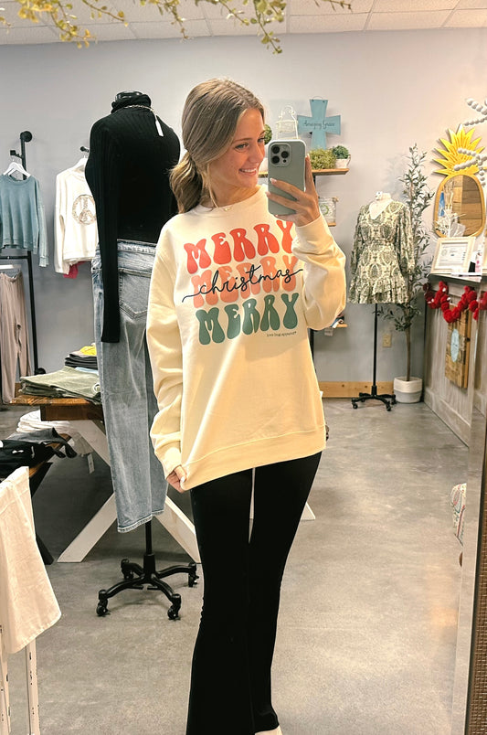 Merry Merry Christmas Sweatshirt (S-2X)