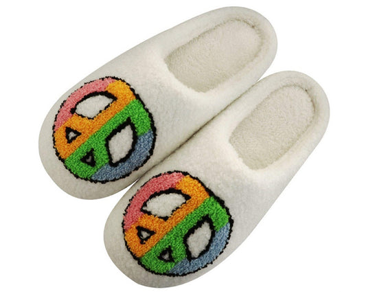 Peace Sign Slippers (S/M)