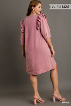 SALE! Ava Lee Mineral Washed Dress (XL-2X)