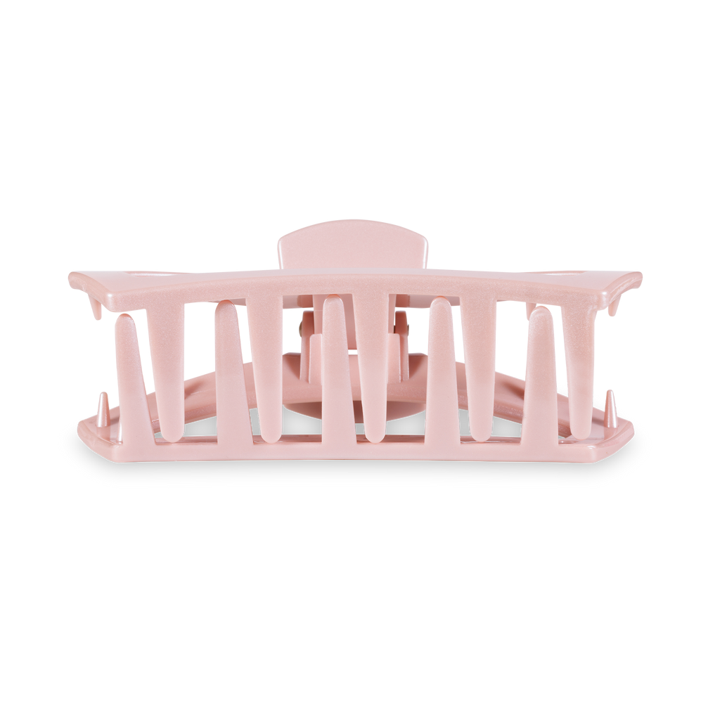 TELETIES - Open Hair Clip | Medium | Pearly Pink