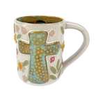 Glory Haus - Cross and Flowers Mug