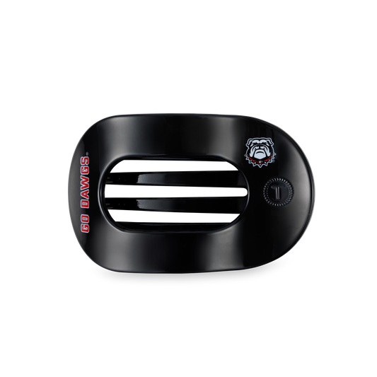 TELETIES - Flat Round Hair Clip | Medium | Go Dawgs!