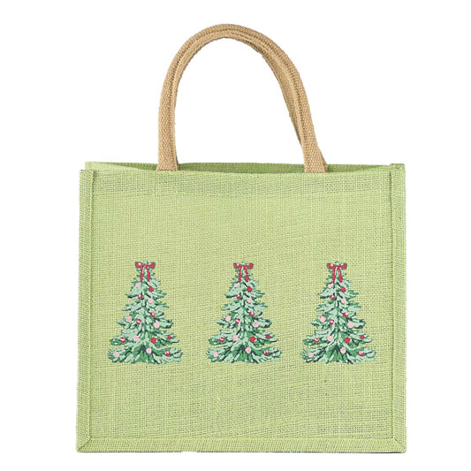 Noelle Tree Trio Gift Tote   Light Green/Multi