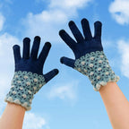 Floral Knit Gloves