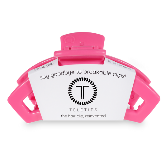 TELETIES - Open Hair Clip | Large | Paradise Pink