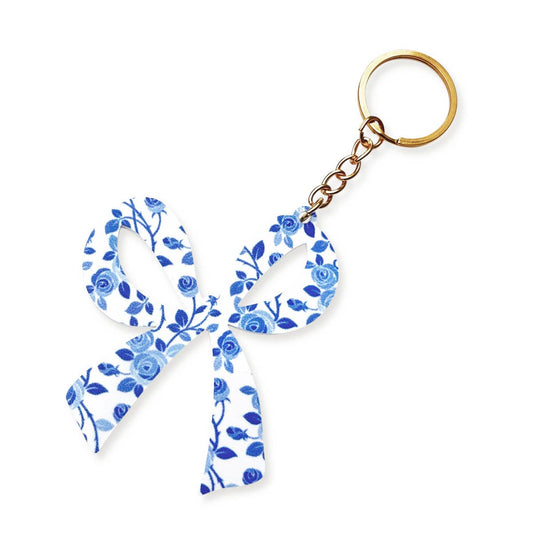Viv&Lou - Blue Floral Bow Keychain