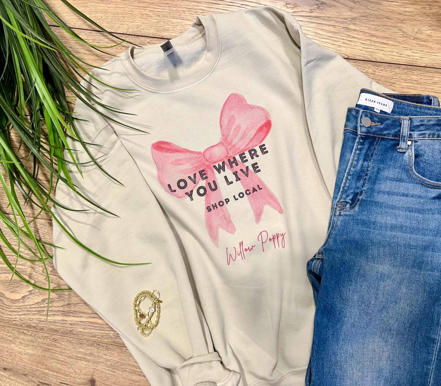 Rockmart,GA Bow Shop Local Graphic Sweatshirt (S-3X)