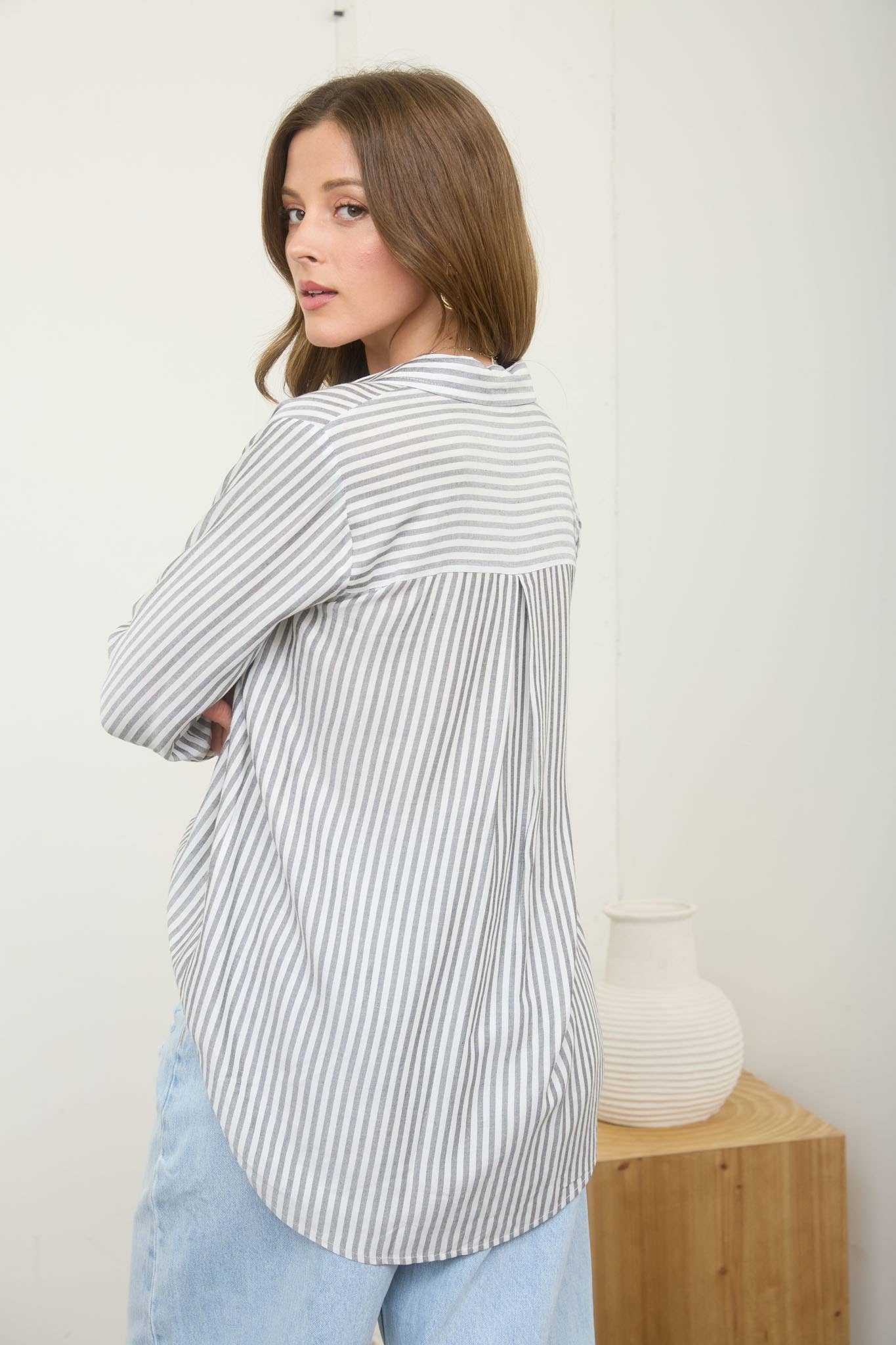 (PLUS)☀️Summer Breeze Button Down Top (1X-3X)