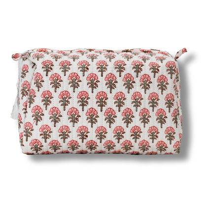 Cotton Block Print Pouch Set